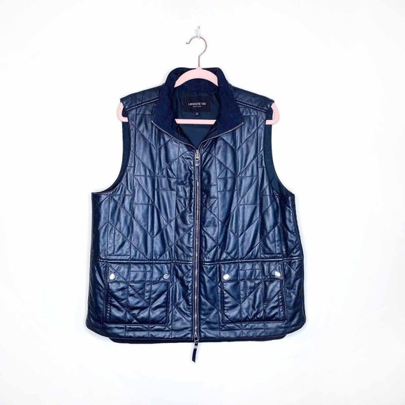 Lafayette 148 leather quilted vest - size large - Picture 4 of 10